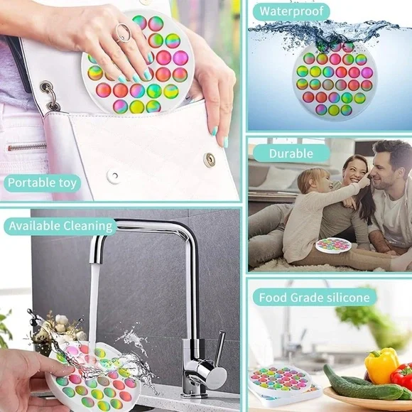 New 2 Packs Push Pop It Fidget Sensory Toys​ - Picture 3 of 6